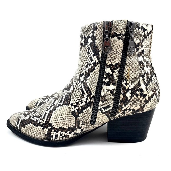 GUESS faux snakeskin python cowgirl ankle boots - Picture 13 of 14